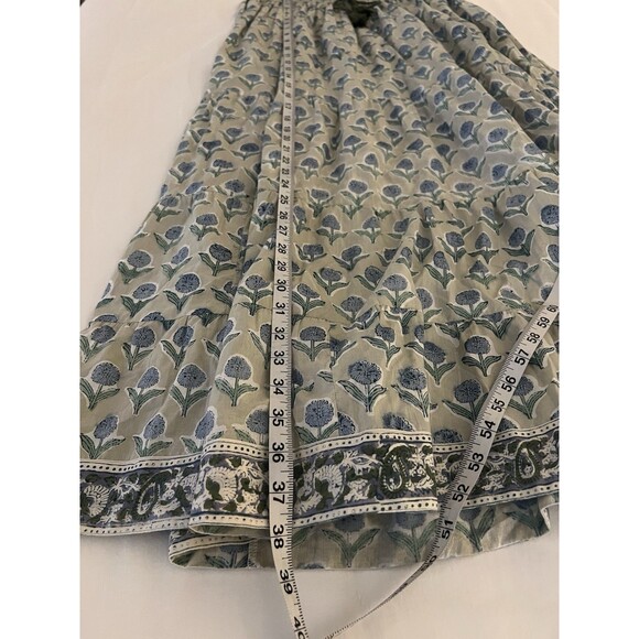 Blue Rye by Sugarbelle Cotton Hydrangea Print Maxi Skirt One Size EUC - Picture 8 of 8